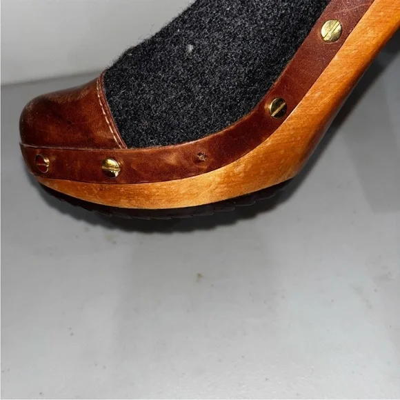 Tory burch Stylish Women's Brown and Gray Heels - Picture 4 of 6